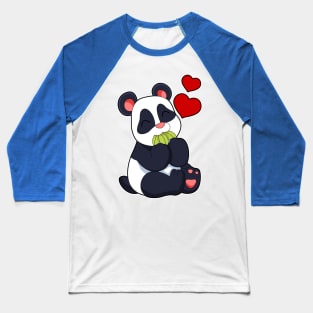 Panda at Eating of Leaves Baseball T-Shirt